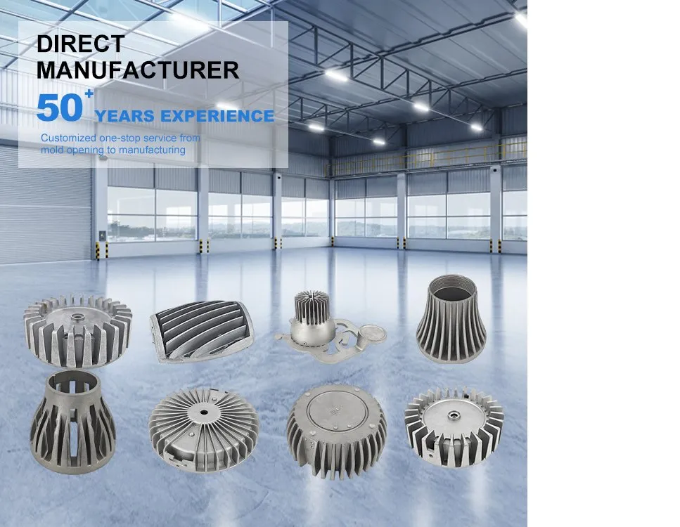 Aluminum Metal Parts Die Casting Heat Sink Banner