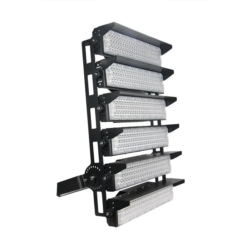 LED Flood Lighting Meanwell Driver Black Facade Football 1500W Modular LED High Mast Light Stadium 1500 Watt LED Flood Light