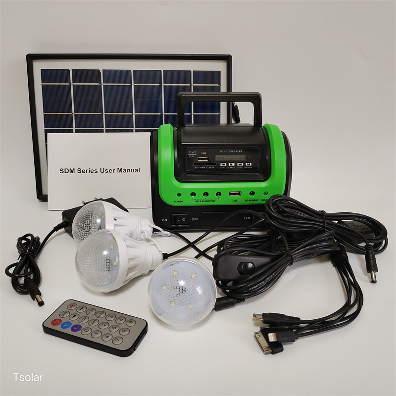 Professional with USB Charge Remote Control Canufacturer 3W DC Solar Home Light System
