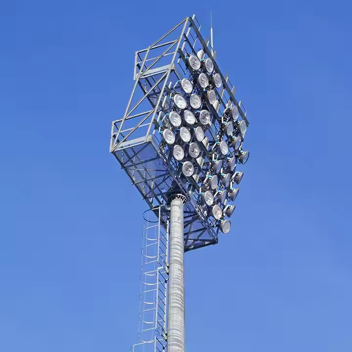 Factory Direct 16m-20m Sports Stadium Flood Lighting for Football Field LED High Mast Stadium Light Pole