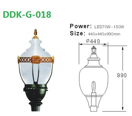 Factory Direct Sale AC Power Supply Aluminum Alloy Body LED Lamp Garden Light Post Top