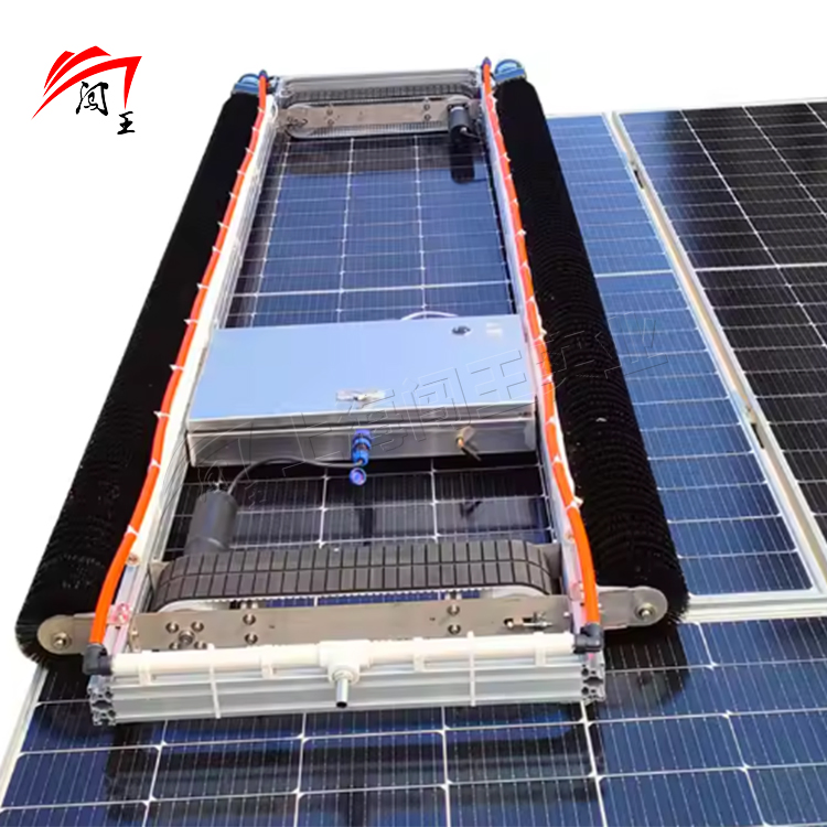 Automatic Solar Panel Cleaning Rotating Brush with Remote Control System