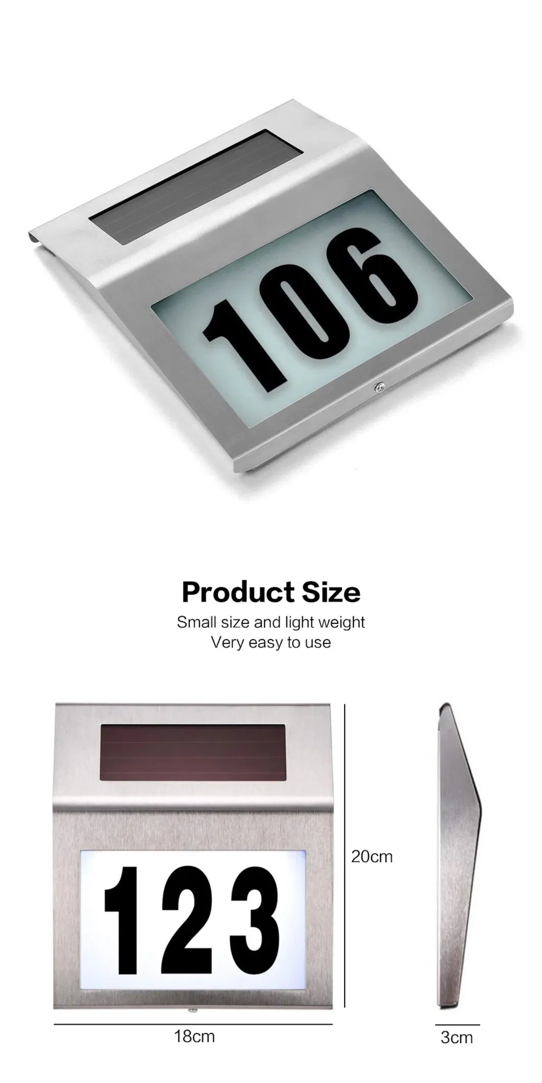 Solar Doorplate Light 1