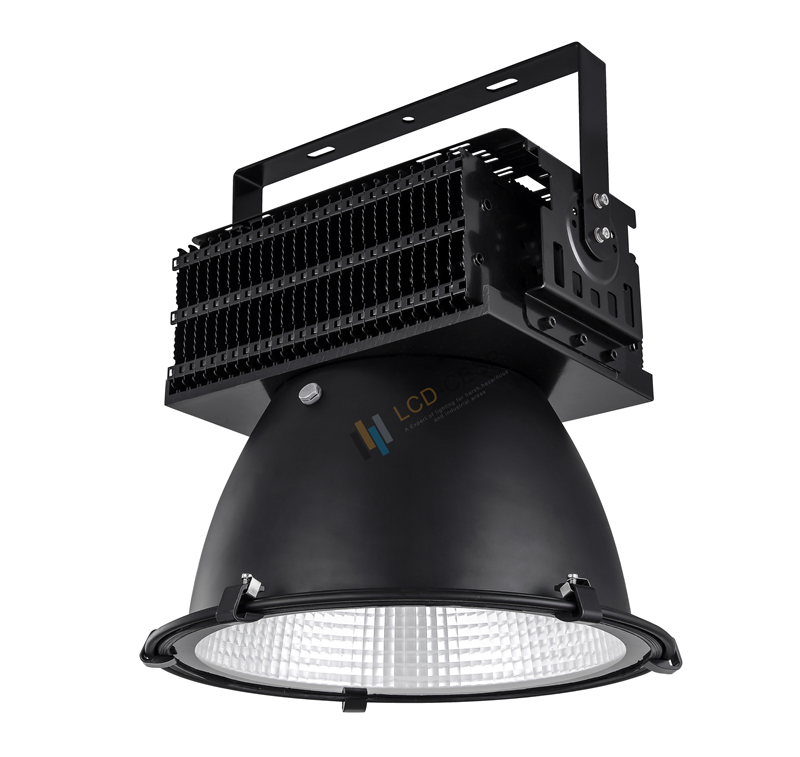 Floodlight 600W-1200W, LED Dimmable Spotlight, 100-277VAC, 5000K, 25deg, IP66 Industrial Light Lighting