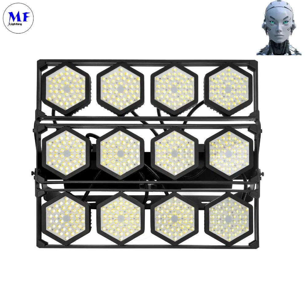 5years Warranty IP67 Waterproof Outdoor 100W-1200W LED High Mast Power Flood Stadium Sport Industrial Modular Light for Football Basketball Field Billboard