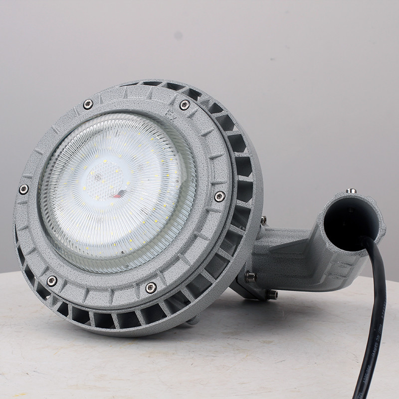 Top Explosion-Proof Lamp on a Metal Support Industrial LED Lights Explosion-Proof Hazardous Area Lighting