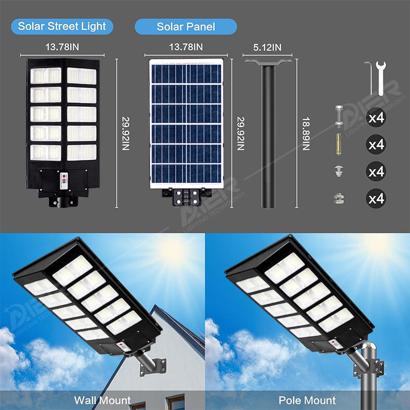 Waterproof IP66 Motion Sensor Solar Outdoor Lighting Solution