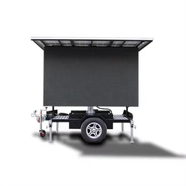 Solar Trailer Mobile Billboards Outdoor Video Wall P5.95 P5 P10 Advertising Movable LED Screen Display LED Module Front Lock