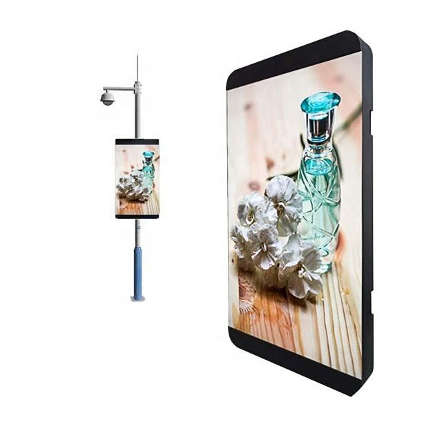 P3 Waterproof Outdoor Street Advertising Light Solar Digital Billboard LED Pole Display