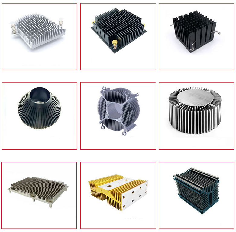 Aluminum Extrusion Enclosure Radiator Custom CNC Machining Aluminium Die Casting Heat Sink