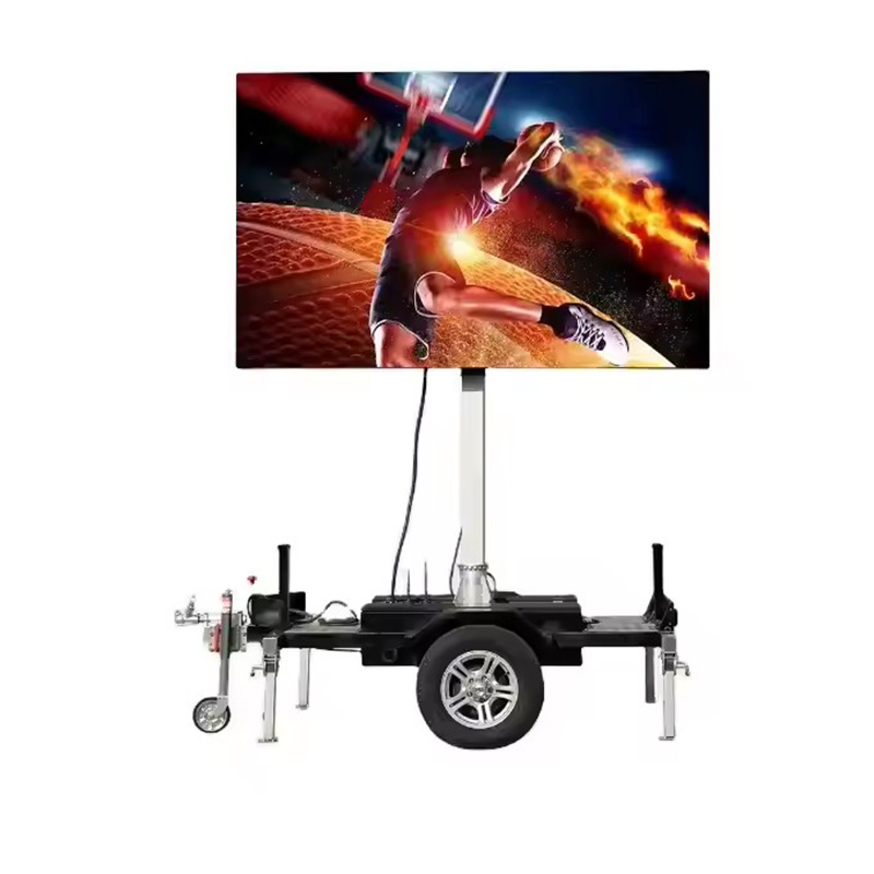 Hw4 Mobile Trailer LED Screen Mobile Lwith Solar Panel LED Advertising Billboard