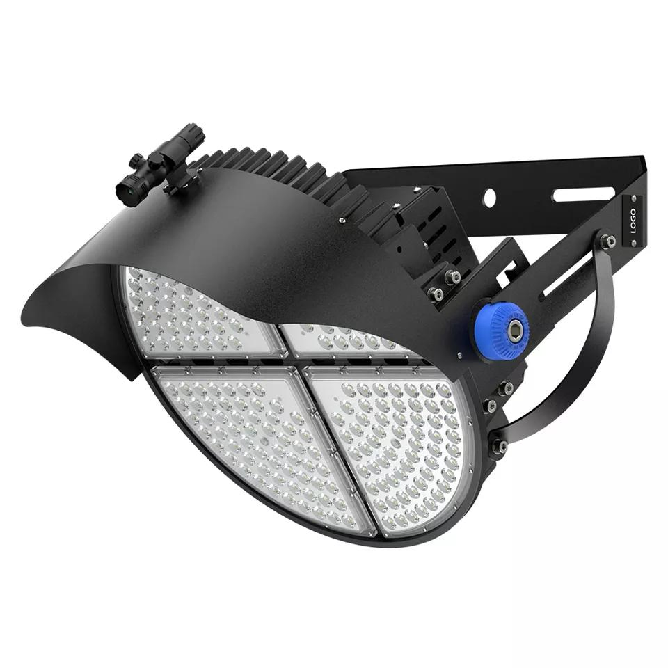 Strong Round High Mast LED Outdoor Sports Field Lighting Baseball Court Flood Light 600W 1000W with Laser Probe
