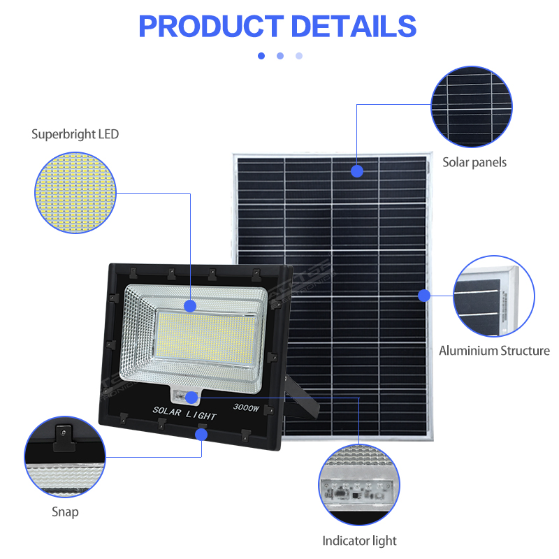 Alltop Wholesale Outdoor Long Range Projector Lamp 3000W LED Modular Solar Flood Light