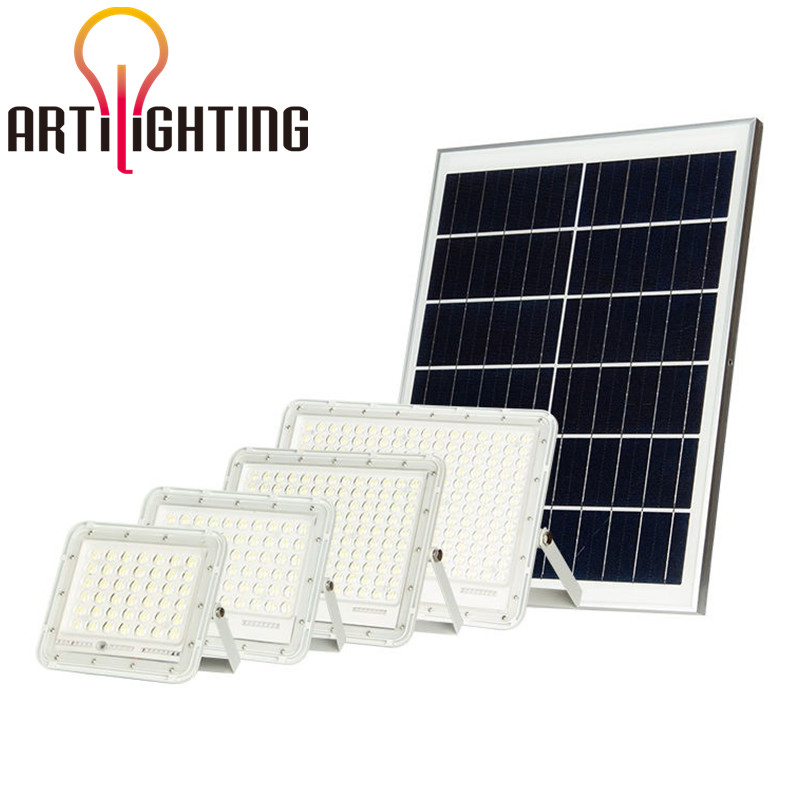 Energy Saving Sunshine 50W 100W Automatic Outdoor LED Solar Flood Lighting for Billboard