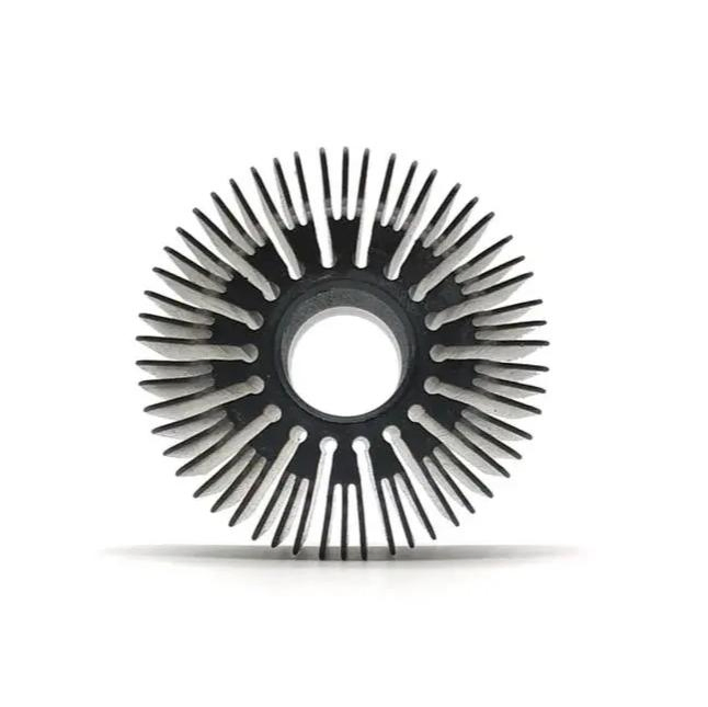 OEM Round CNC Milling Chipped Fins Die Casting Aluminum Heat Sink