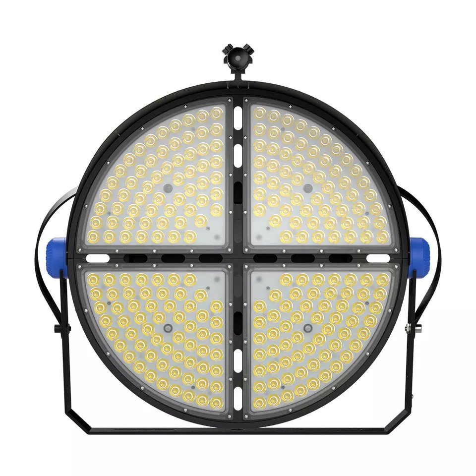 Strong Round High Mast LED Outdoor Sports Field Lighting Baseball Court Flood Light 600W 1000W with Laser Probe