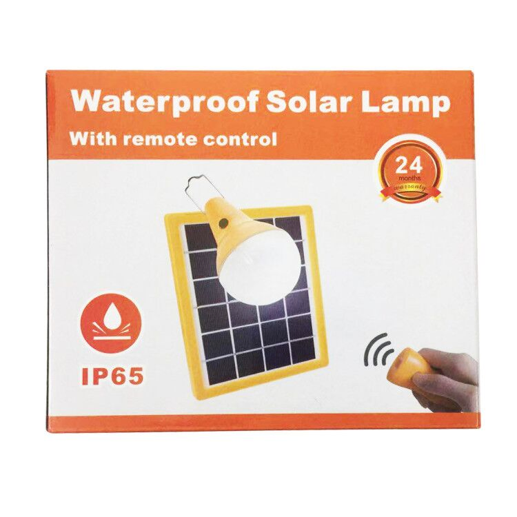 Portable One Remote Control LED 3 Brightness Lights Solar Energy System