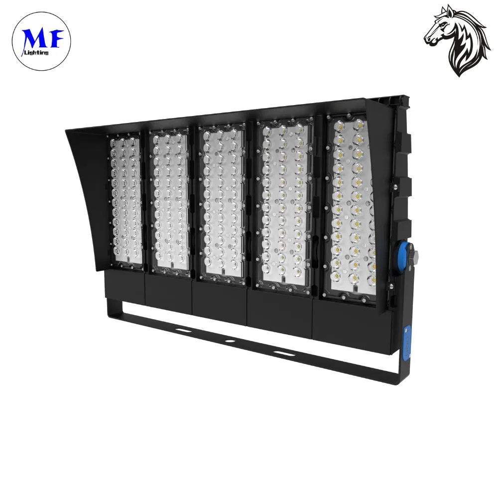 5years Warranty IP66 High Mast 200W 300W 400W 500W LED Flood Light with Smart DMX 0-10V Dali Dimmable for Mining Quarrying Operation Industrial Site Stadium