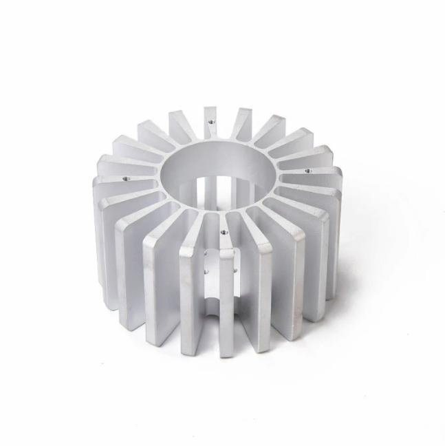 OEM Round CNC Milling Chipped Fins Die Casting Aluminum Heat Sink