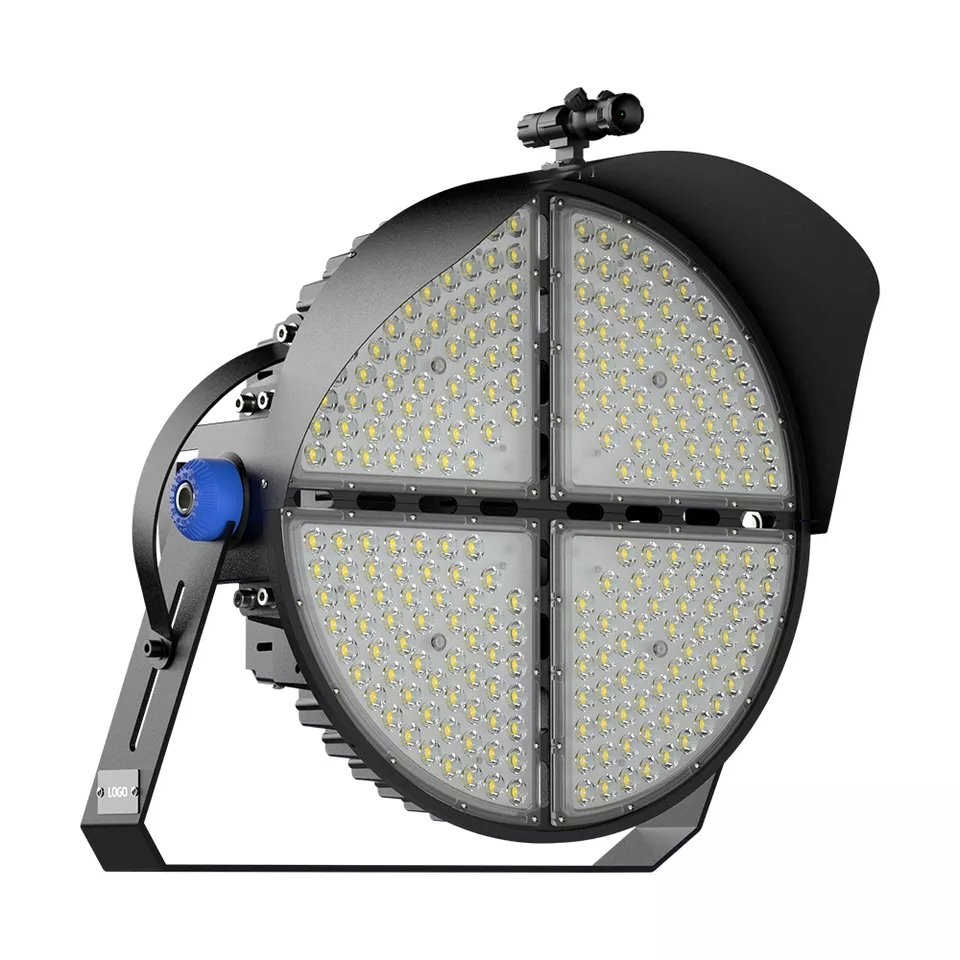 Strong Round High Mast LED Outdoor Sports Field Lighting Baseball Court Flood Light 600W 1000W with Laser Probe