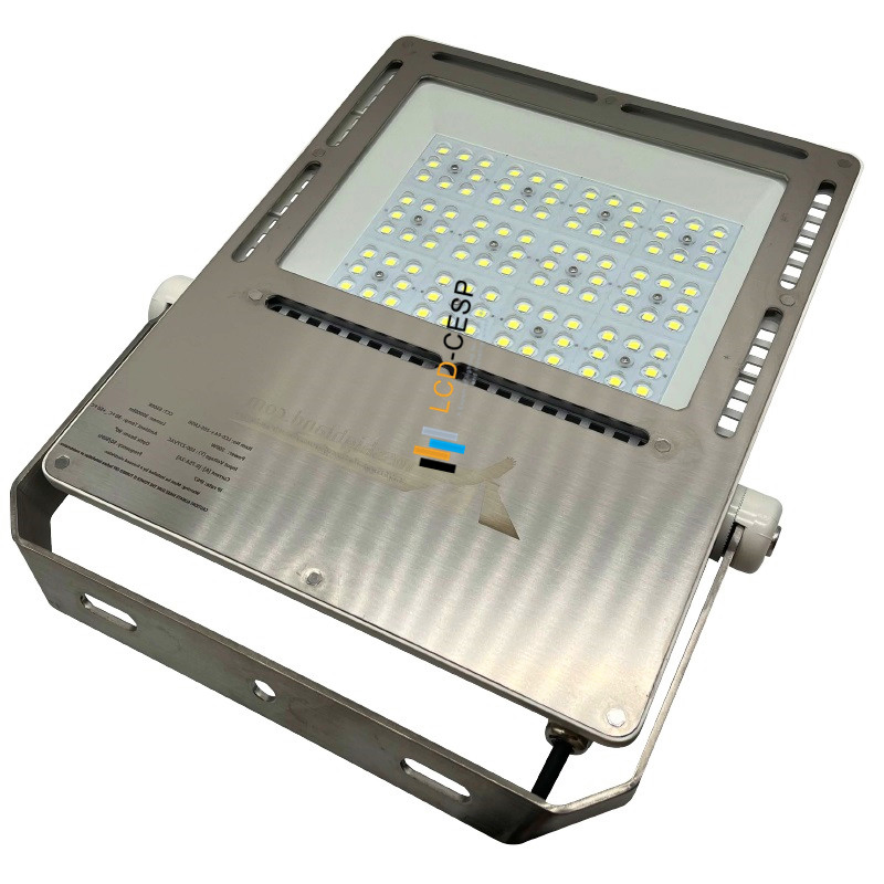 Explosion Proof LED Floodlight 100W-500W IP68 Ik10 Stainless Steel Zone 1/2 High Brightness for Oil Gas Refinery Mining Factory and Marine Offshore Platform