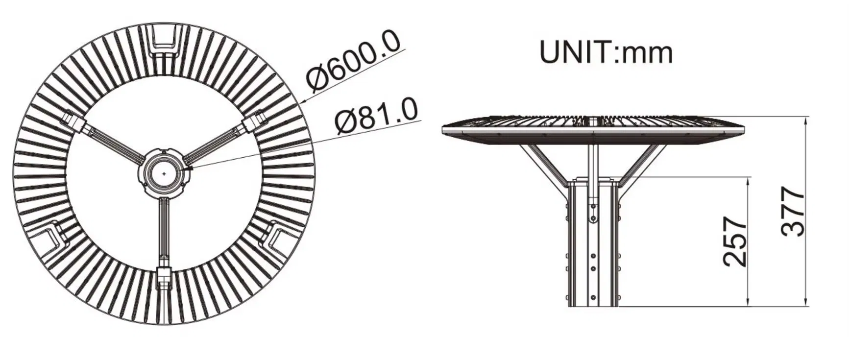 5-Year Warranty for IP66 Waterproof LED Garden Landscape and Park Post Top Lights