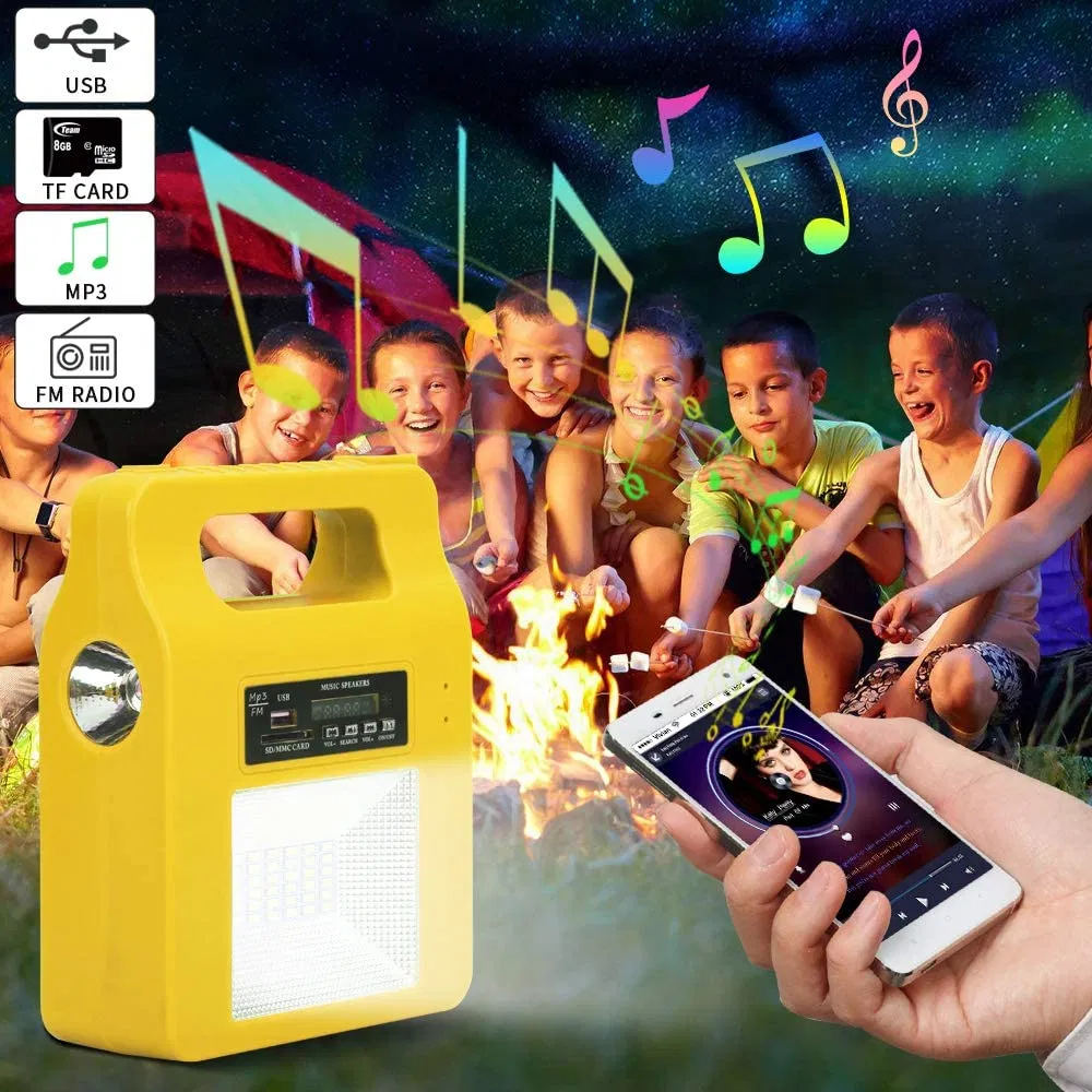 Green Energy Solar Energy Portable LED Lighting Radio System with Remote Control