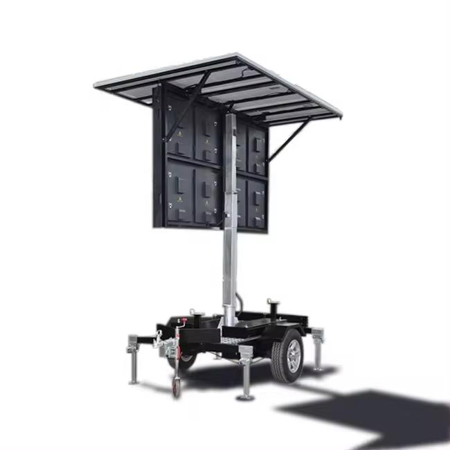 Solar Trailer Mobile Billboards Outdoor Video Wall P5.95 P5 P10 Advertising Movable LED Screen Display LED Module Front Lock