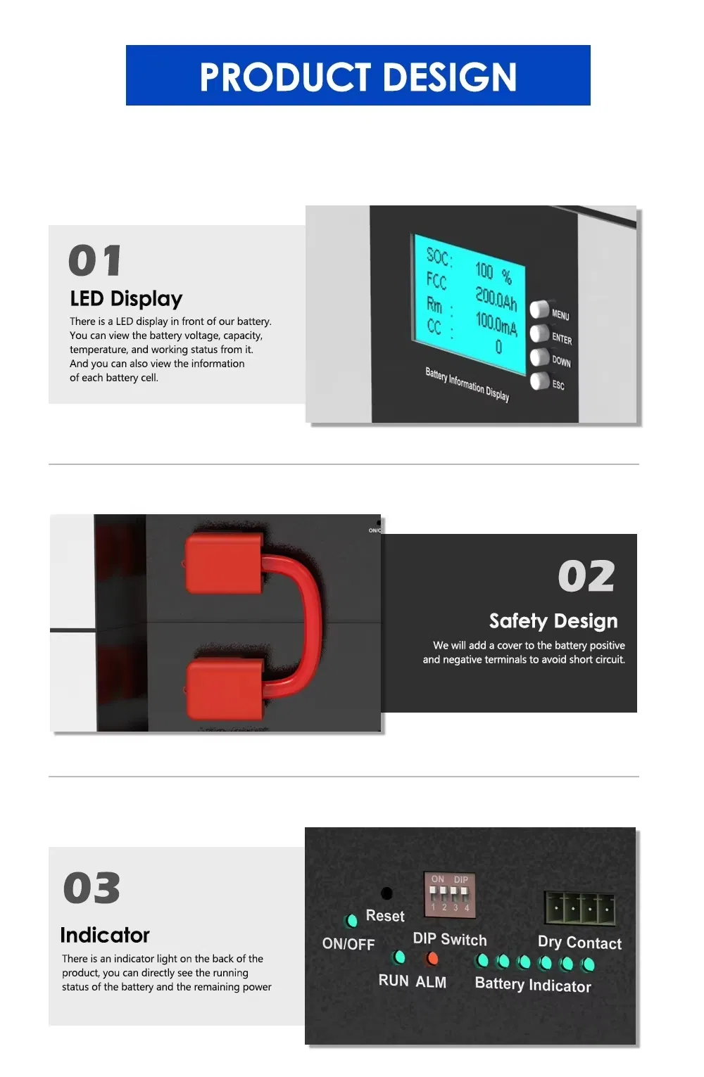Outdoor 100kw 200kwh Bess Cabinet Industrial Commercial Solar Lithium Battery Energy Storage System