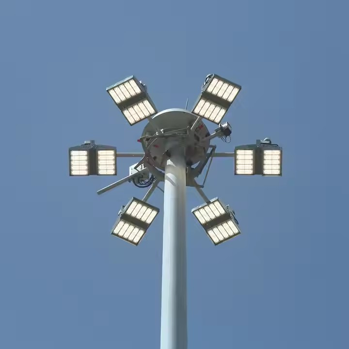 Factory Direct 16m-20m Sports Stadium Flood Lighting for Football Field LED High Mast Stadium Light Pole