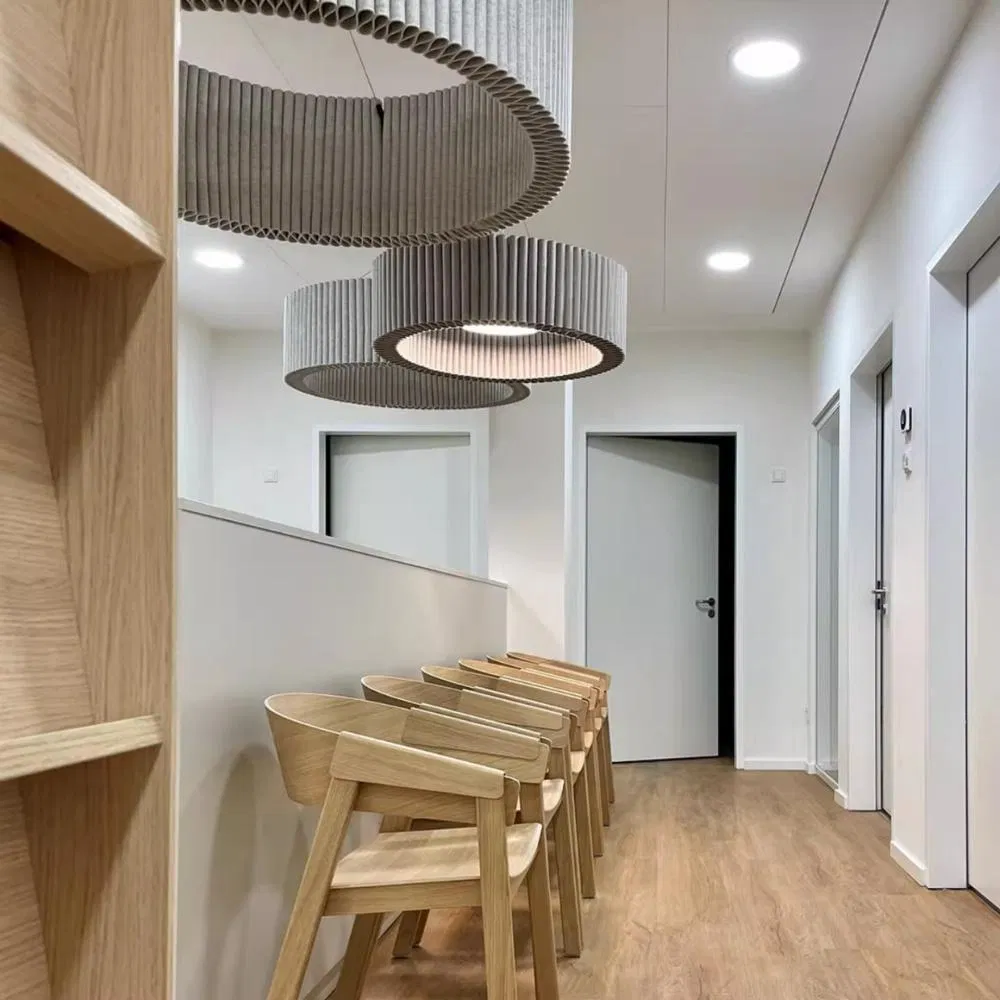 Industrial Modern Simple Felt Fabric Acoustic Pendant Light with LED Dimmable 5-Year Warranty for Home/Office