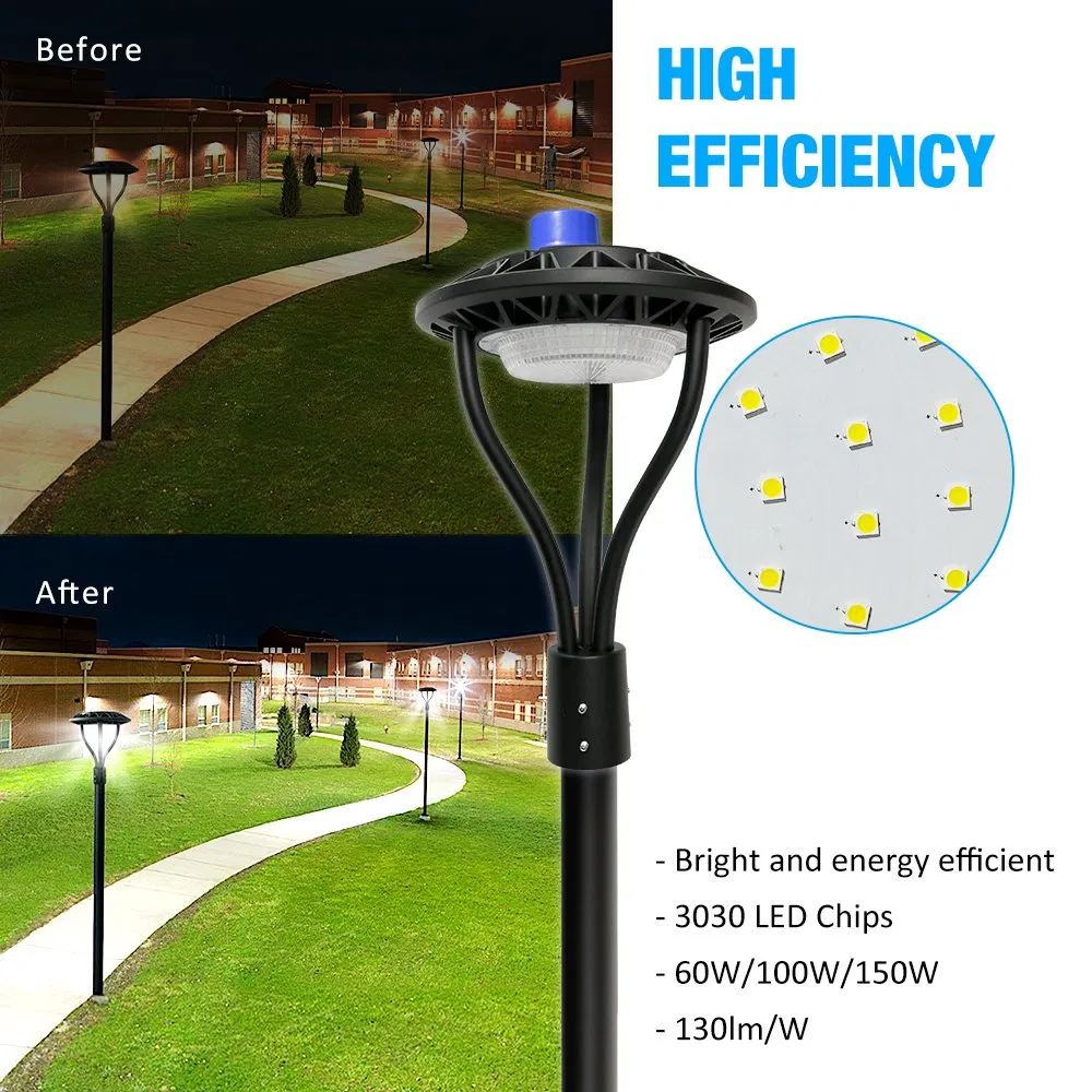 RoHS Approved 110-277V Garden Lighting LED Post Top Lights