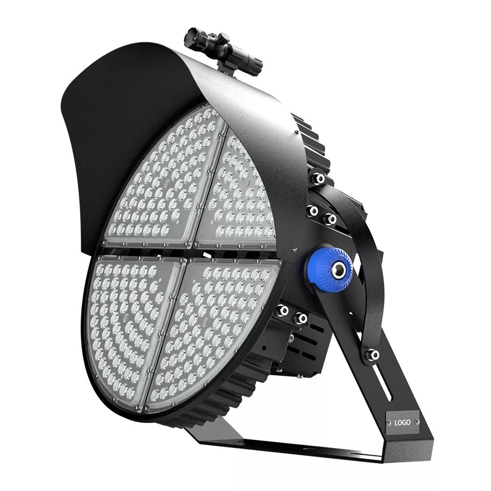 Strong Round High Mast LED Outdoor Sports Field Lighting Baseball Court Flood Light 600W 1000W with Laser Probe