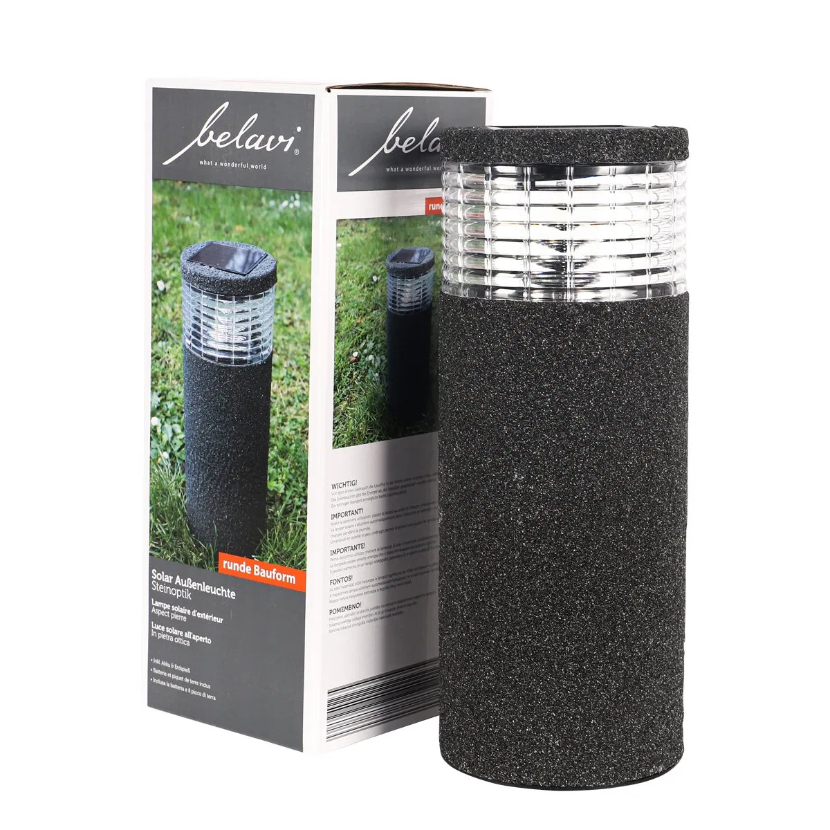 Outdoor Stone Solar Light Decoration Garden Motion Sensor Lighting