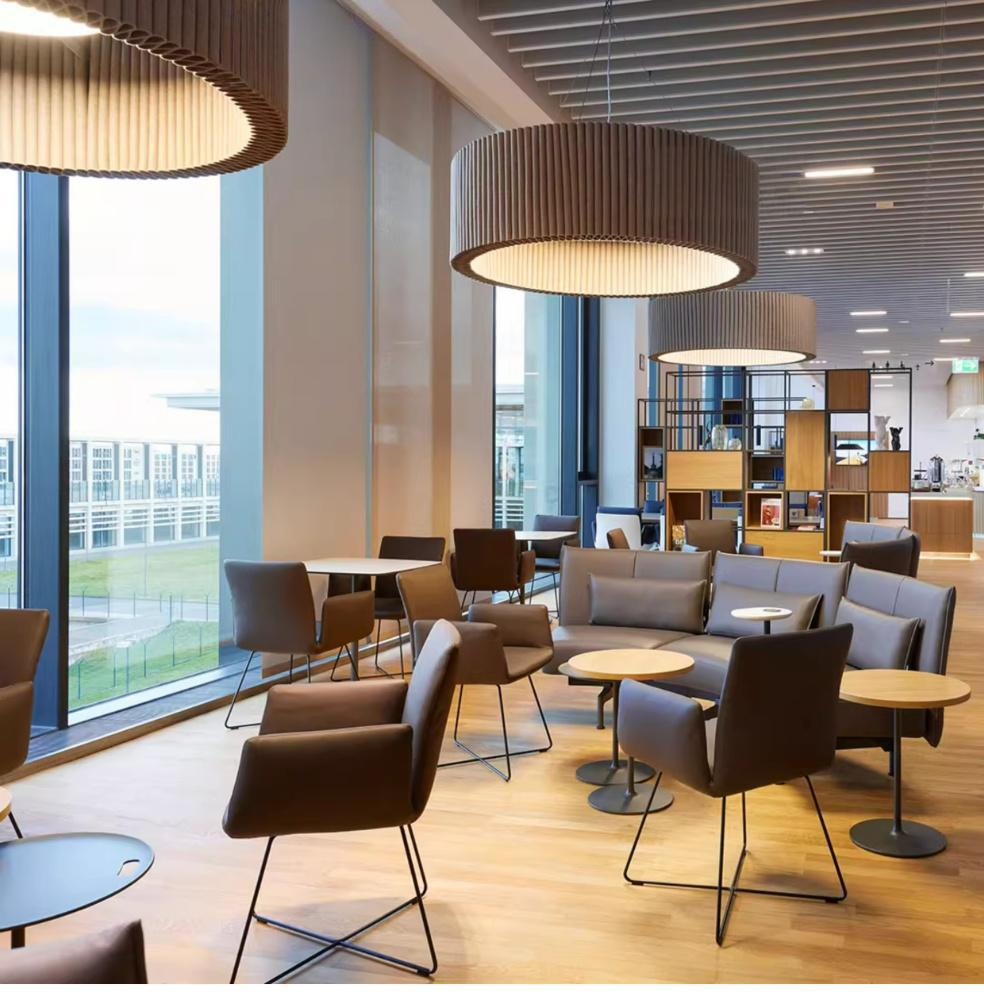 Industrial Modern Simple Felt Fabric Acoustic Pendant Light with LED Dimmable 5-Year Warranty for Home/Office