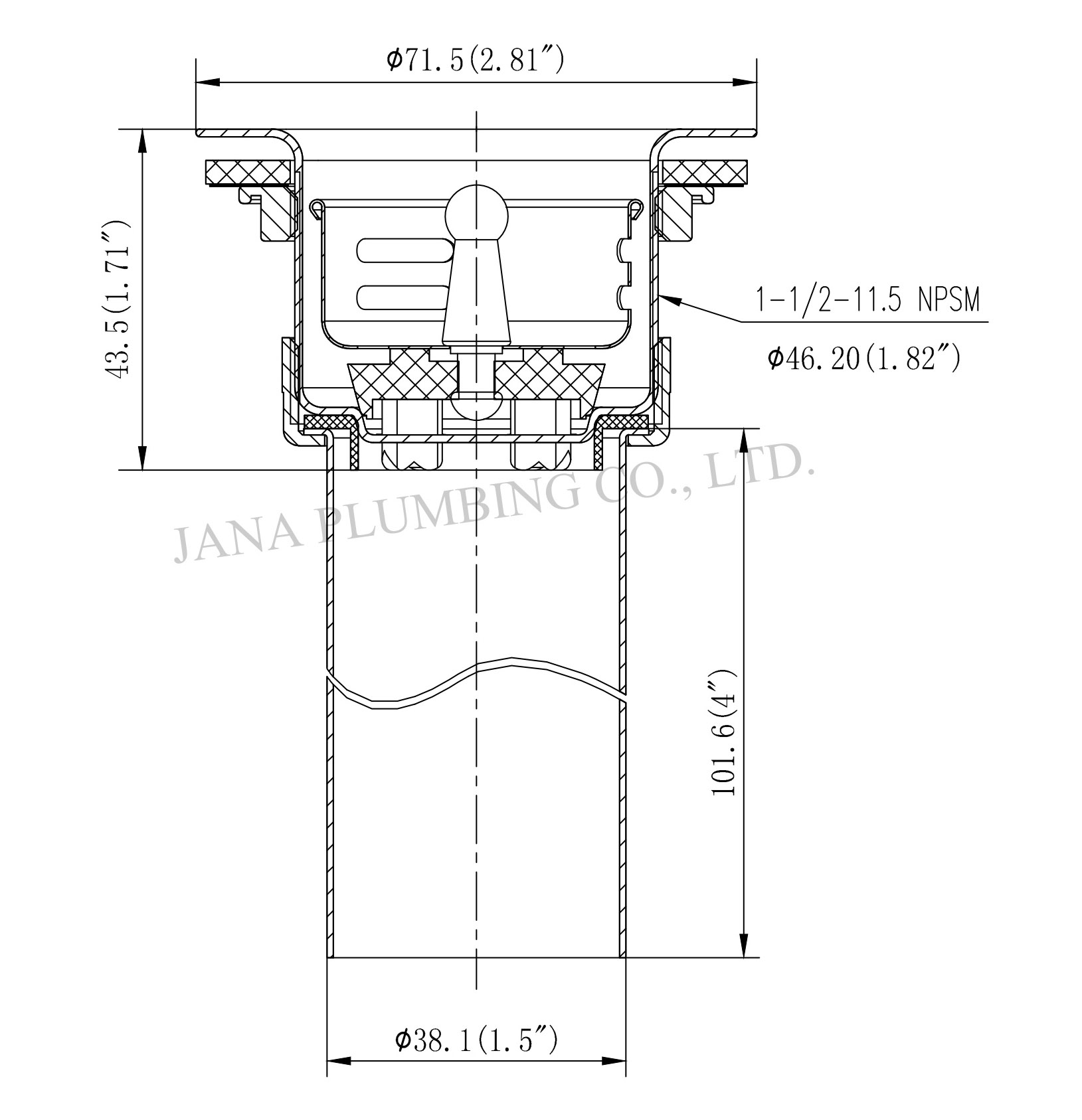 Junior Duo Bar Sink Strainer JN-1201-T
