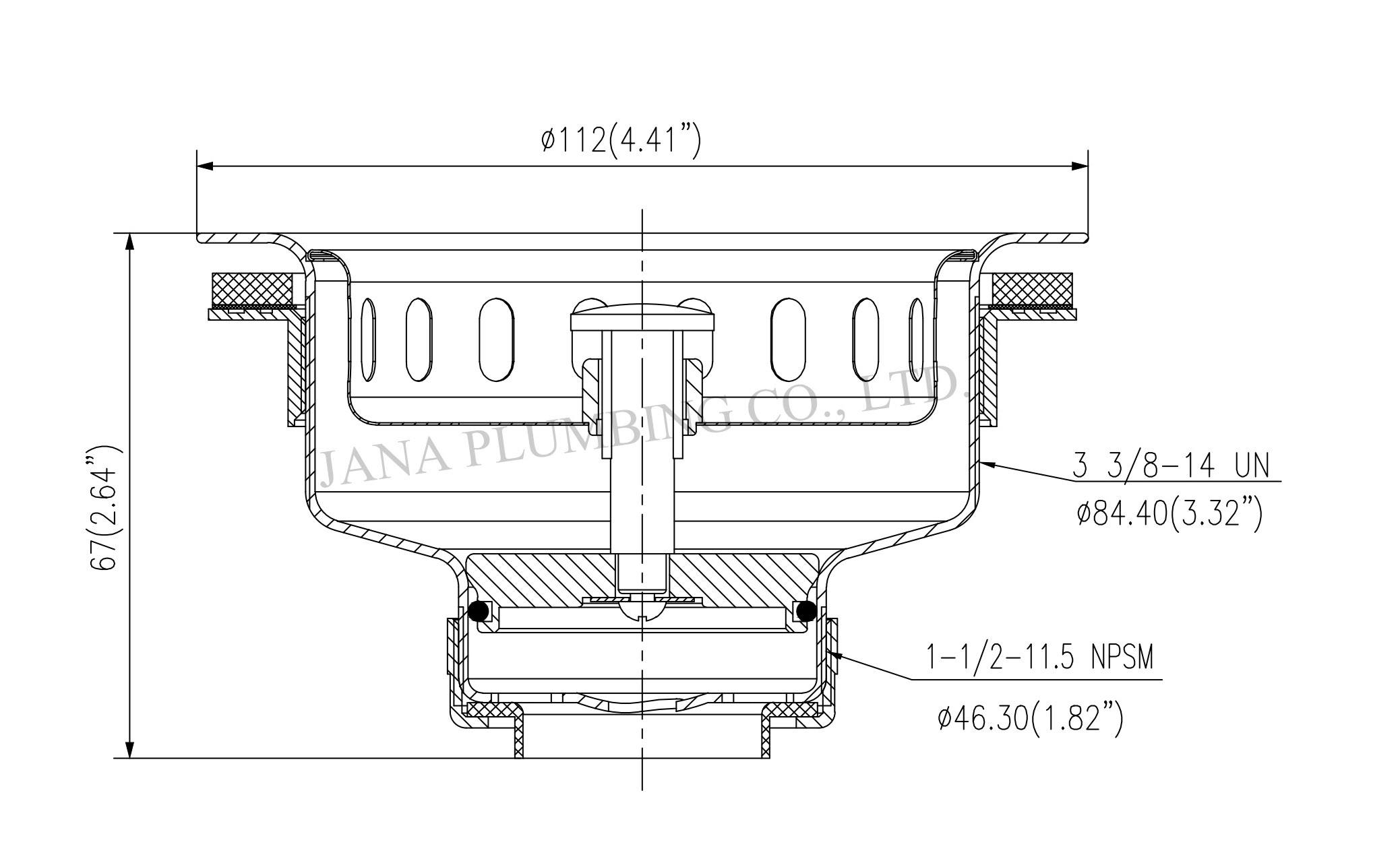 Deluxe Sink Strainer JN-1024