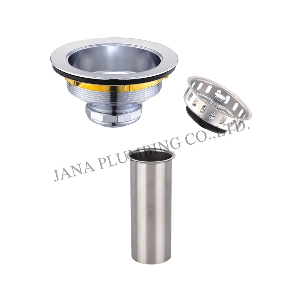 Wholesale Heavy Duty Brass Sink Strainer with tailpiece JN-1001-2-T Manufacturers, Suppliers