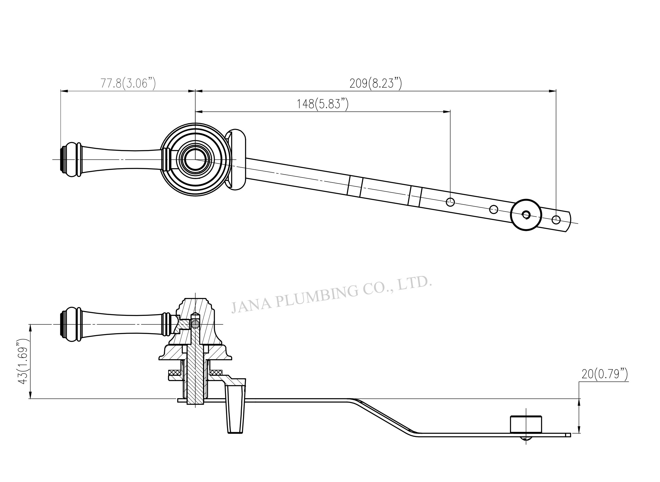 JN-2009 Side Mount Tank Lever