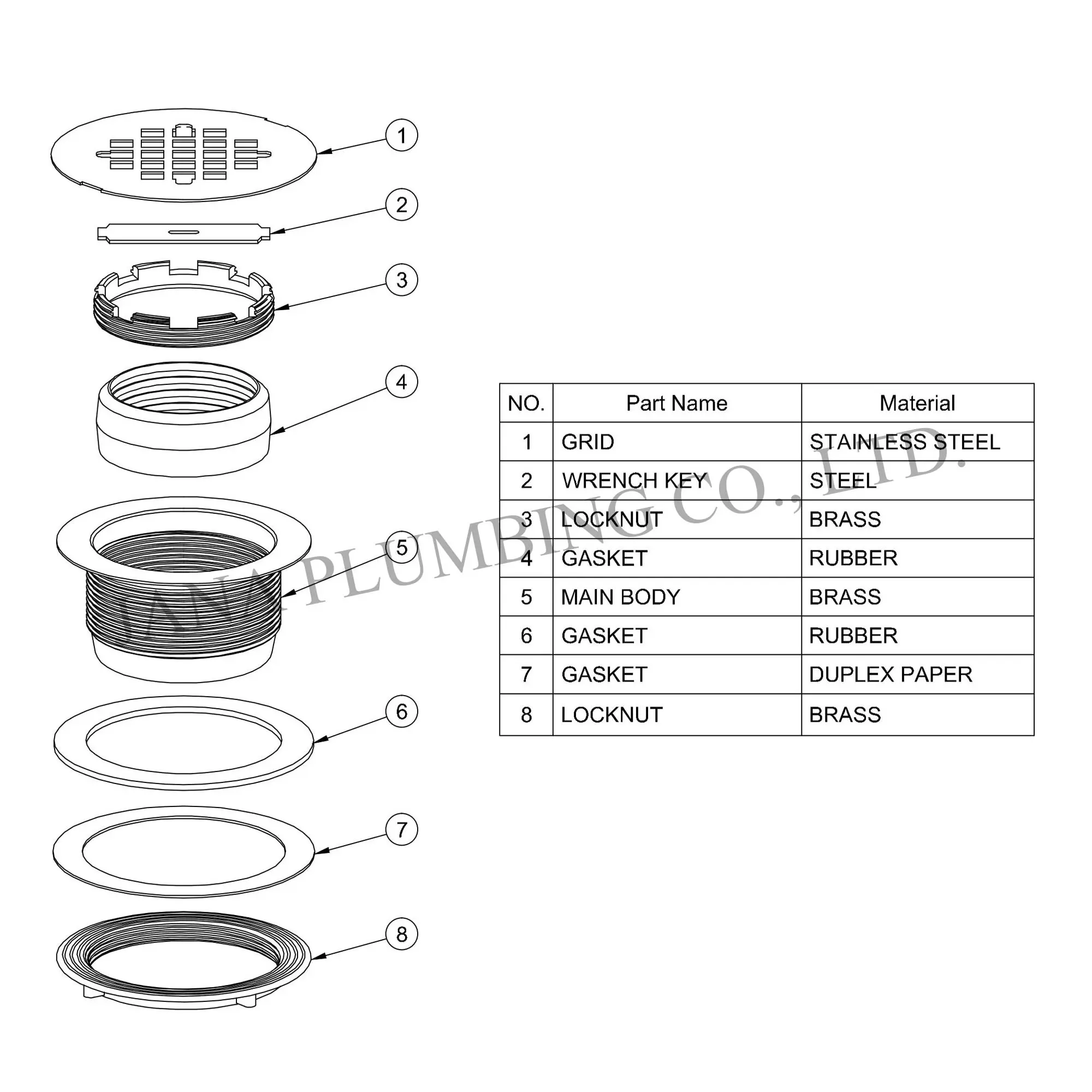 China No-Caulk Shower Drain JN-6301 Supplier, Suppliers