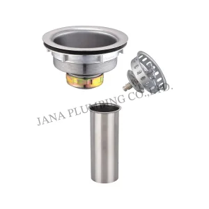Wholesale Spin & Lock Sink Strainer with tailpiece JN-1003-T