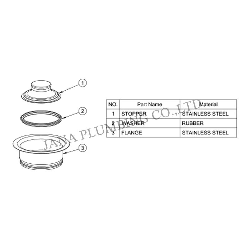 Wholesale Disposer Flange & Stopper Set JN-1301 Manufacturer, Factory