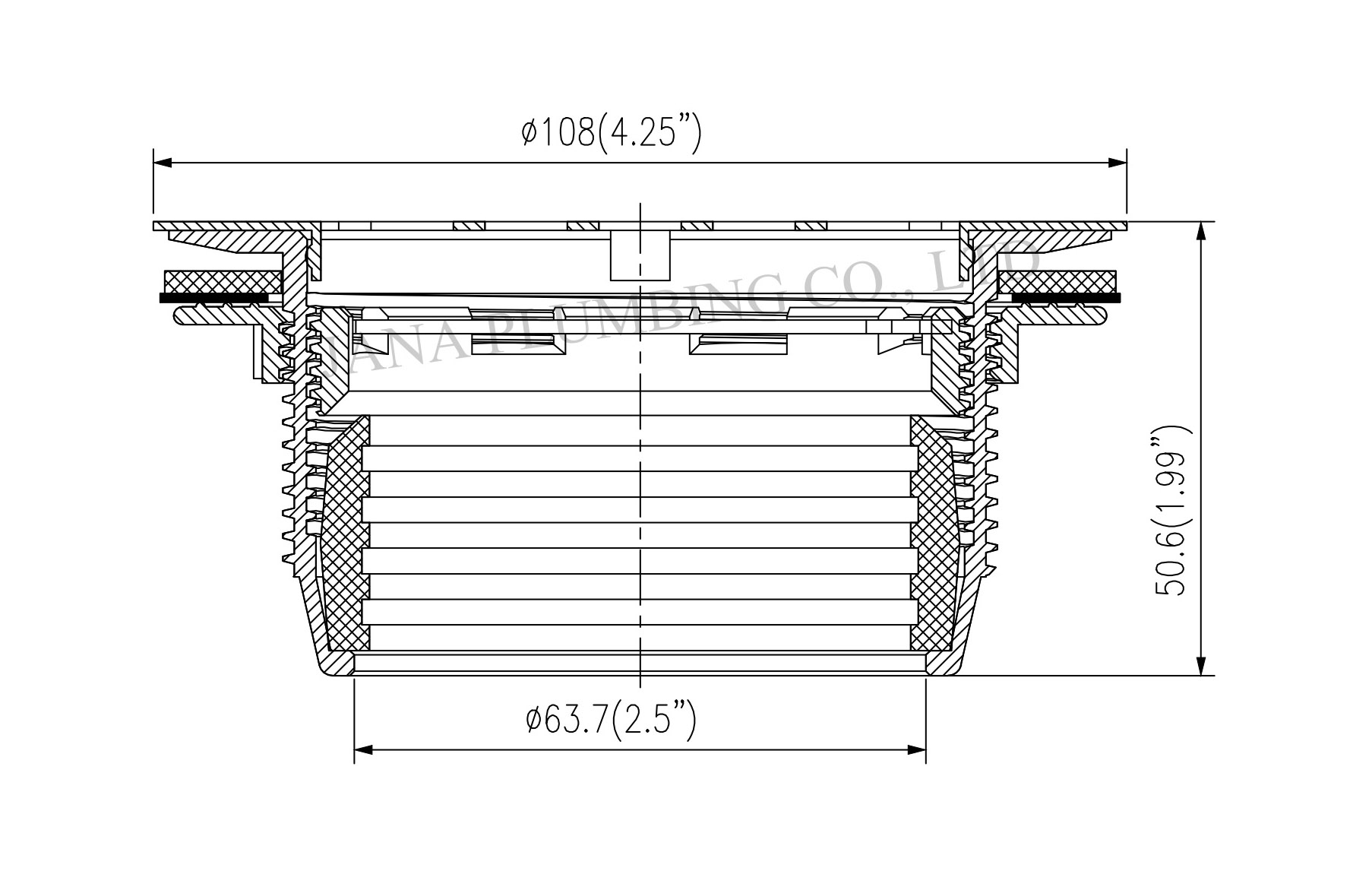 No-Caulk Shower Drain JN-6301