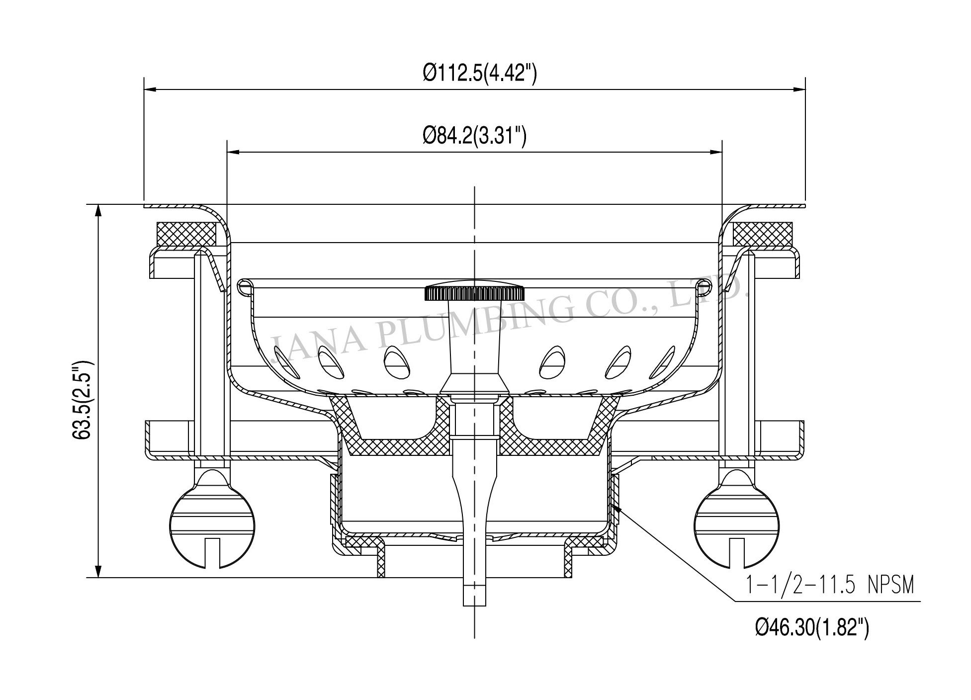 EZ Lock Basket Strainer JN-1011-2 Construction Features