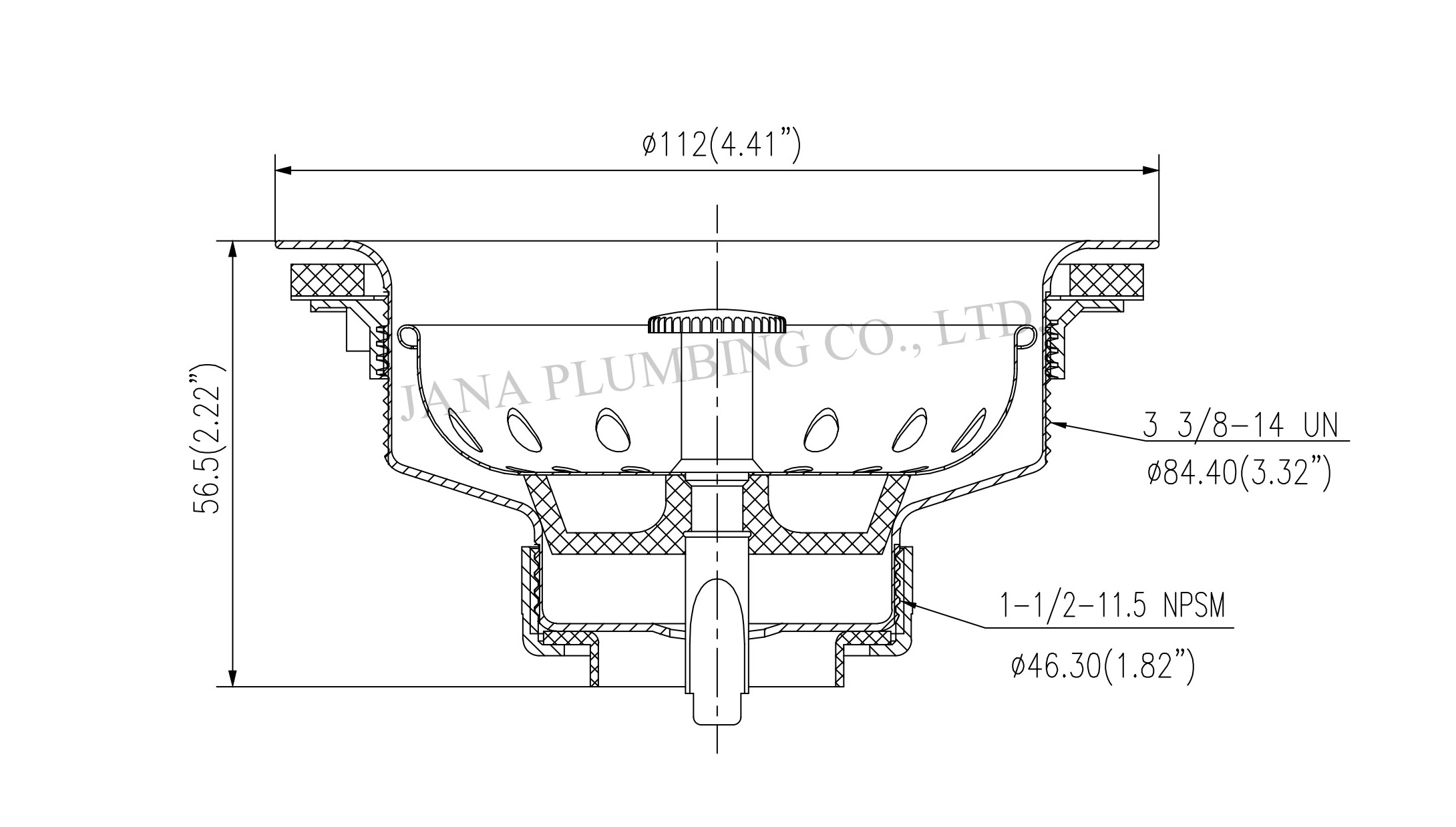 Economy Strainer JN-1007 Kitchen Sink Drainer