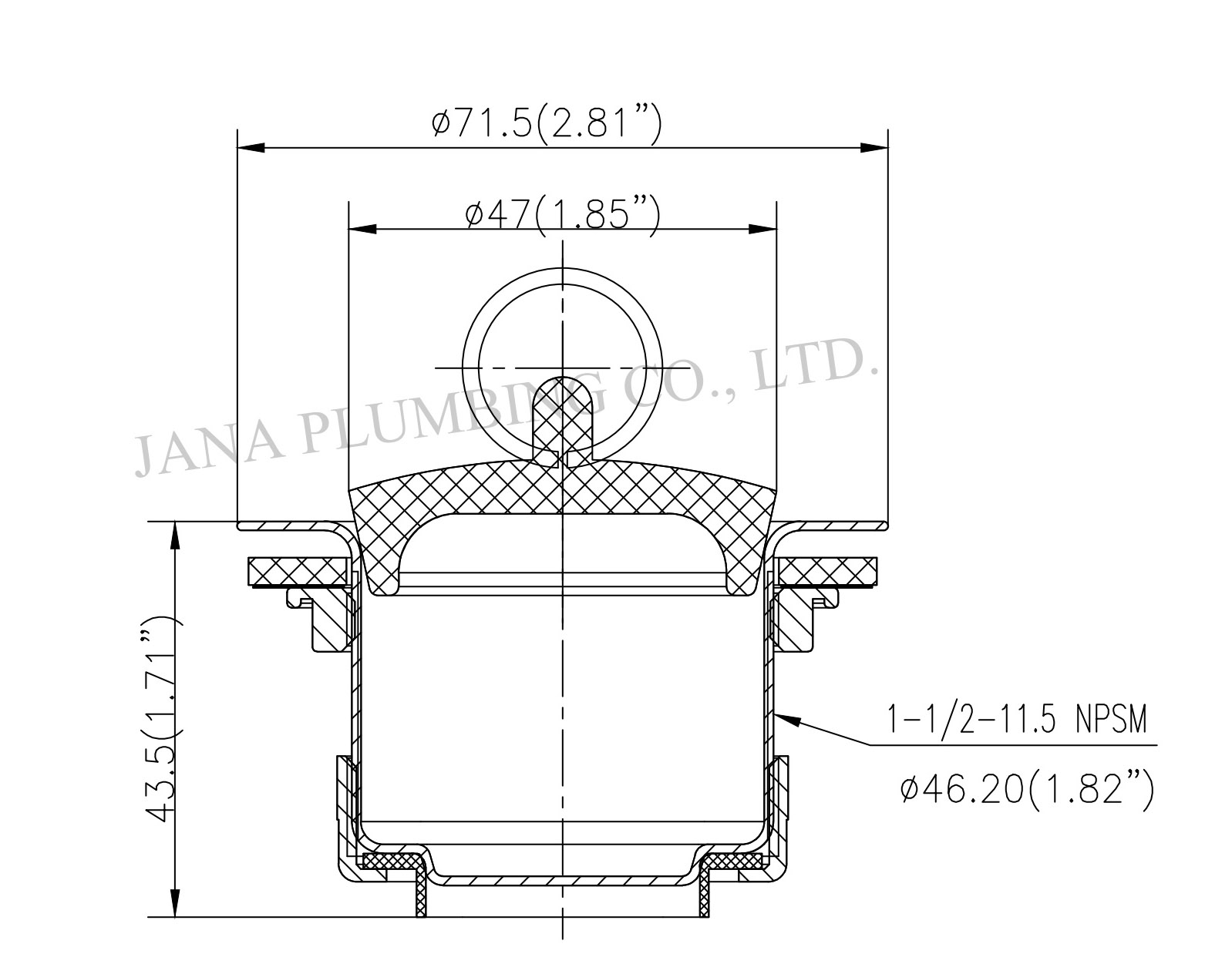 Tray Plug Bar Sink Strainer JN-1203