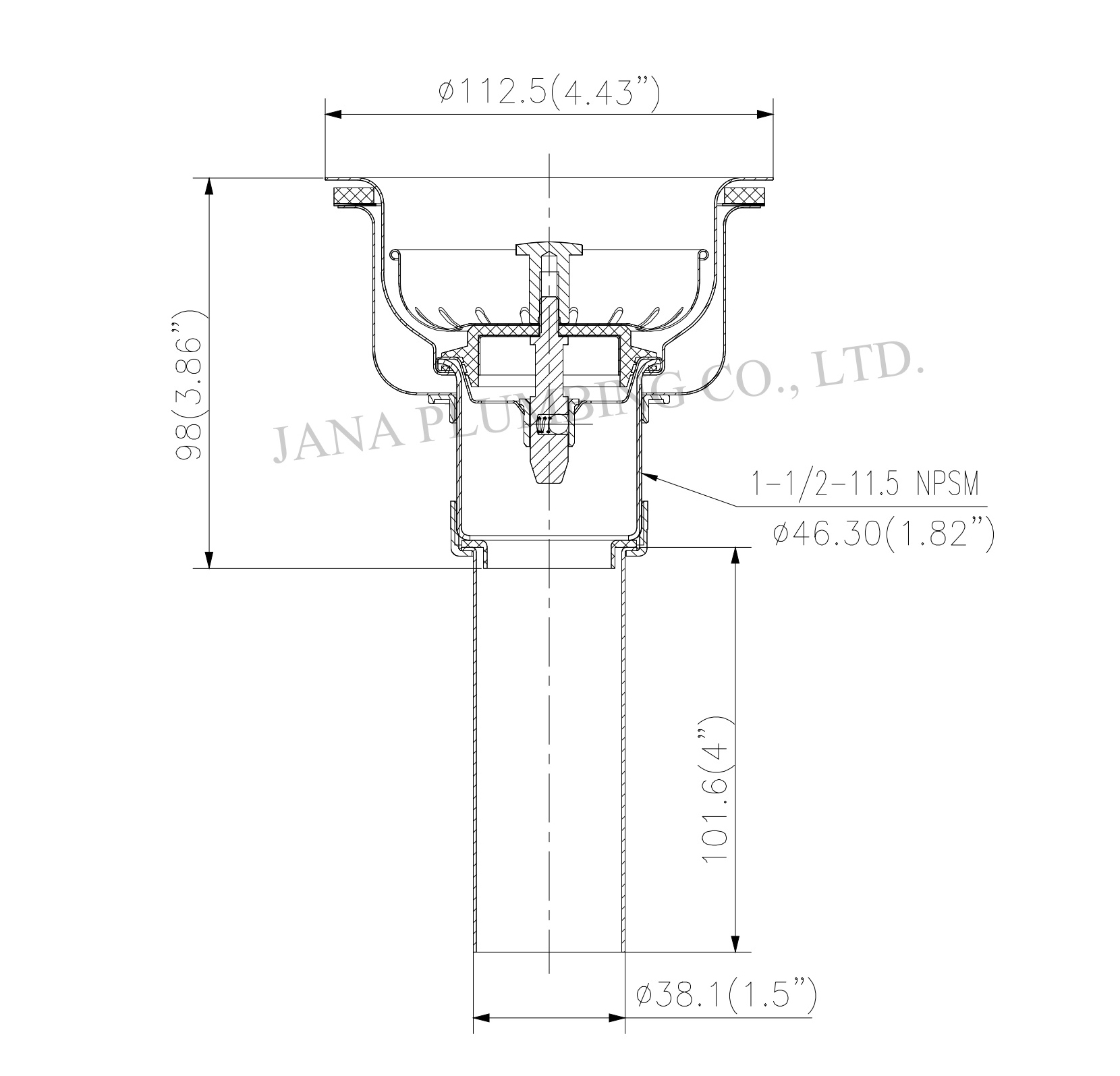 JN-1006-T Stainless Steel Sink Strainer