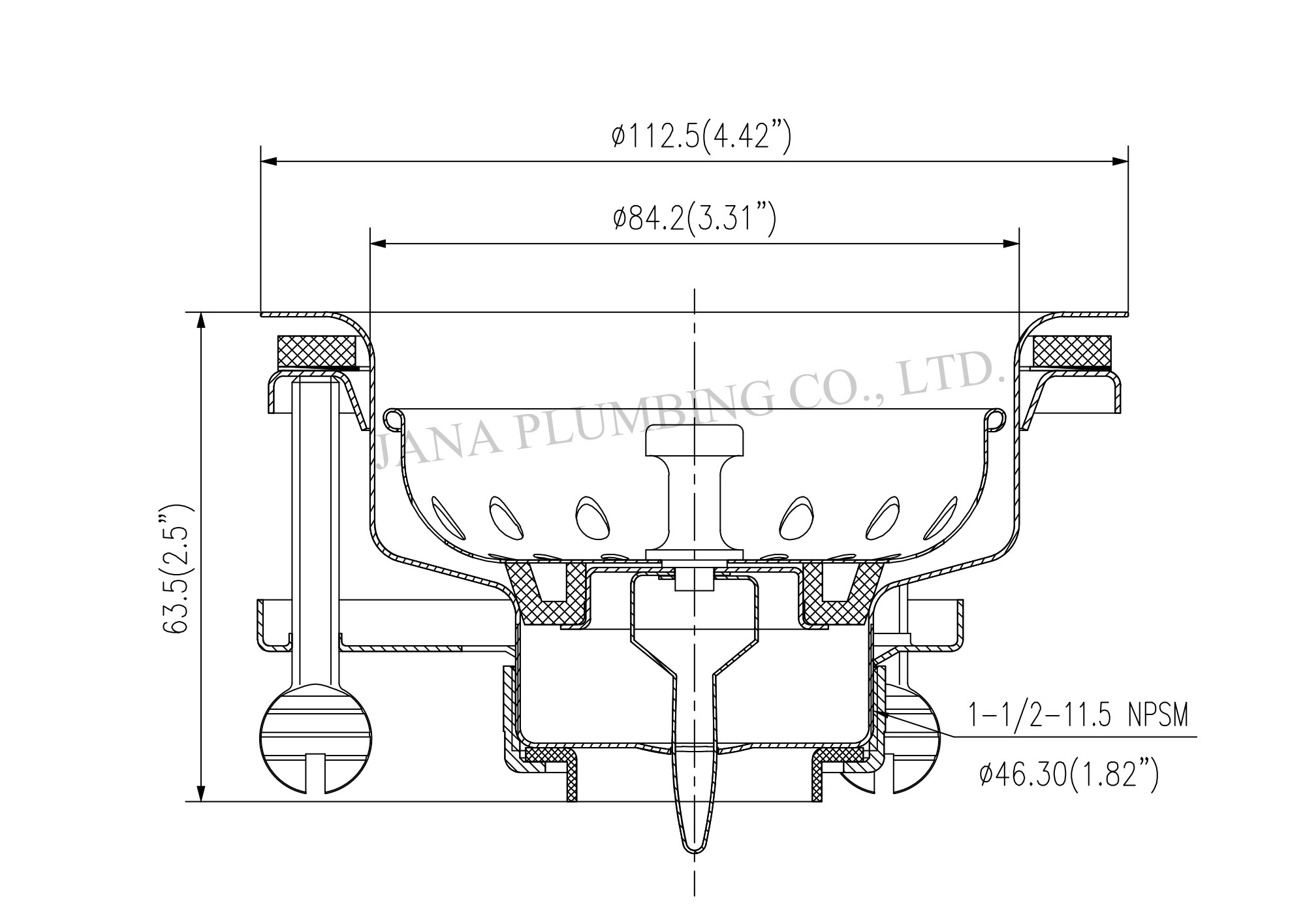 JN-1011-1 Stainless Steel Sink Strainer