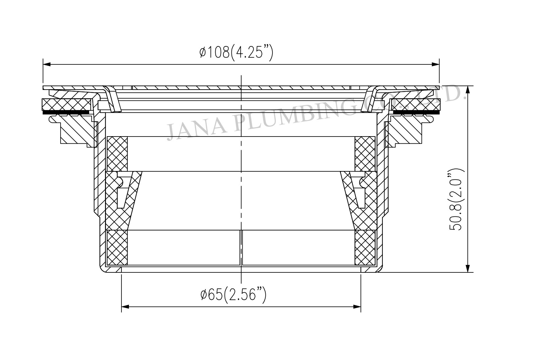 JN-6302 Shower Drain Construction Features