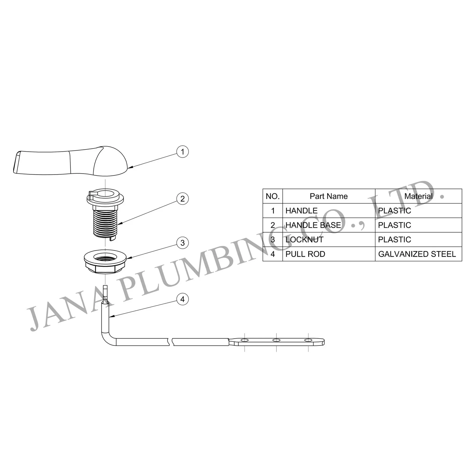 Wholesale Arrow Tank Lever JN-2014 Manufacturer, Suppliers